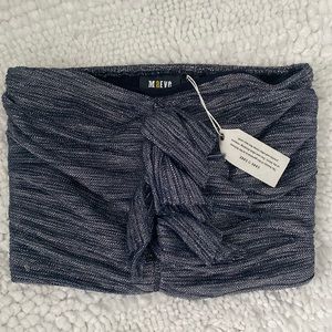 Anthropologie Maeve - tube top Navy and Silver